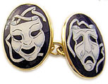 comedy and tragedy cufflinks